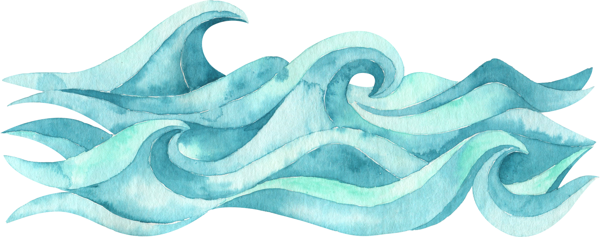 watercolor waves